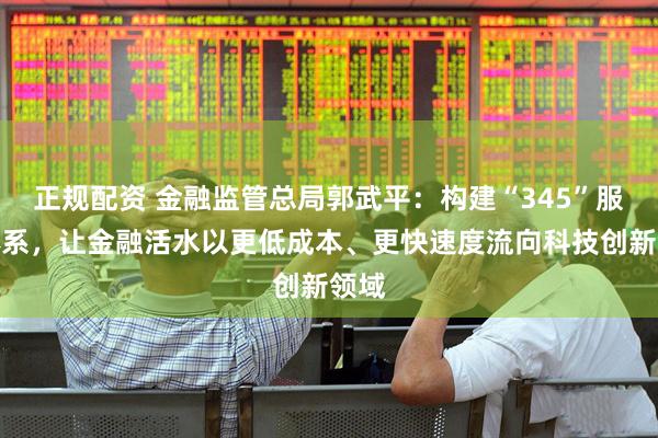 正规配资 金融监管总局郭武平：构建“345”服务体系，让金融活水以更低成本、更快速度流向科技创新领域