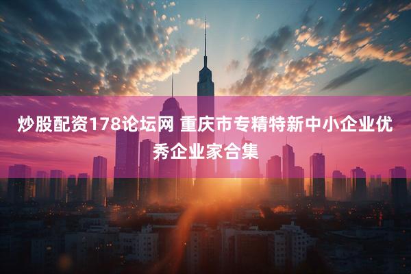 炒股配资178论坛网 重庆市专精特新中小企业优秀企业家合集